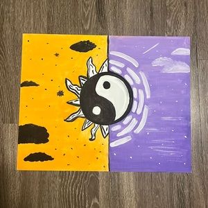 Handmade Ying Yang Painting